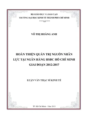 Hoàn thiện quản trị nguồn nhân lực tại HSBC 2012-2017
