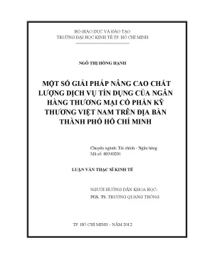 Giải pháp nâng cao chất lượng dịch vụ tín dụng Techcombank