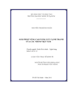 Nâng cao năng lực cạnh tranh NHTM Việt Nam