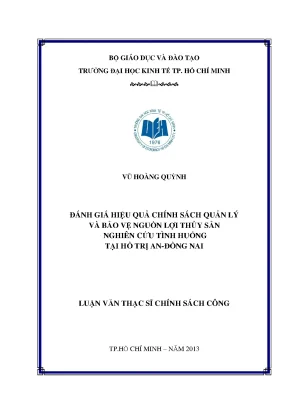 Đánh giá hiệu quả chính sách bảo vệ nguồn lợi thủy sản
