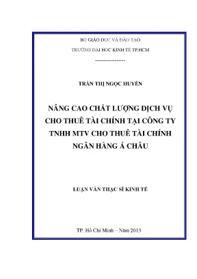 Nâng cao chất lượng dịch vụ cho thuê tài chính tại ACB