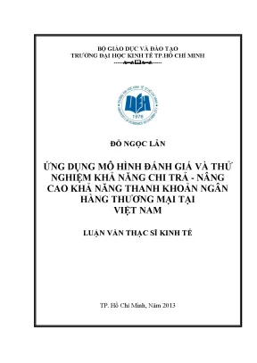Mô hình đánh giá khả năng chi trả ngân hàng tại Việt Nam