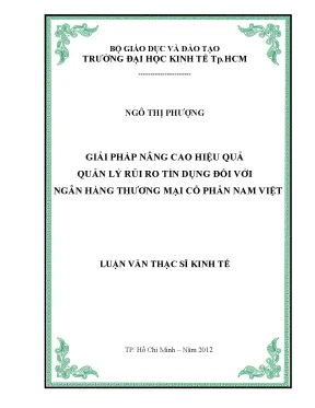 Giải pháp quản lý rủi ro tín dụng cho ngân hàng Nam Việt