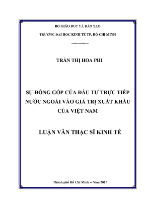 Đầu tư nước ngoài và giá trị xuất khẩu Việt Nam