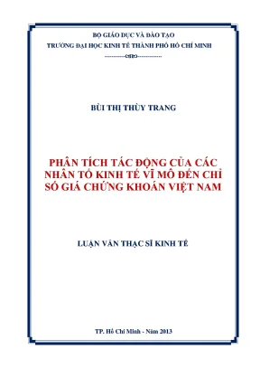 Tác động kinh tế vĩ mô đến chỉ số giá chứng khoán Việt Nam