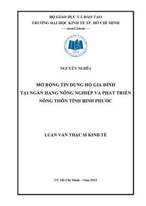 Mở rộng tín dụng hộ gia đình tại ngân hàng Bình Phước