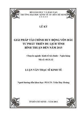 Giải pháp tài chính phát triển du lịch Bình Thuận