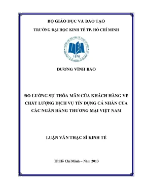 Đo lường sự thỏa mãn khách hàng dịch vụ tín dụng