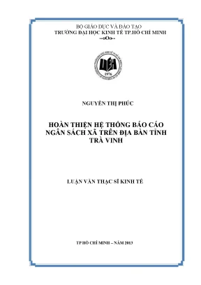 Hoàn thiện báo cáo ngân sách xã tỉnh Trà Vinh