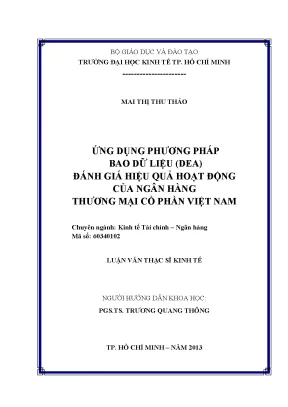 Đánh giá hiệu quả ngân hàng bằng phương pháp DEA