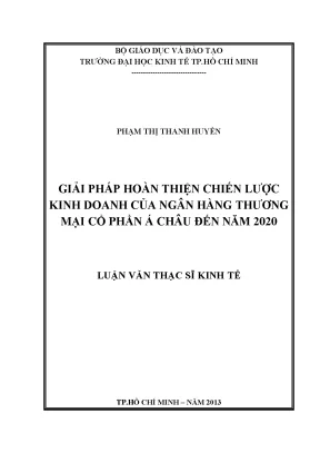 Giải pháp hoàn thiện chiến lược kinh doanh ACB 2020