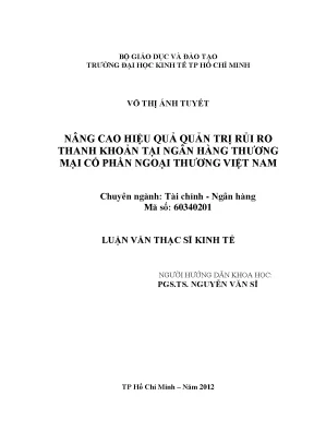 Nâng cao quản trị rủi ro thanh khoản ngân hàng
