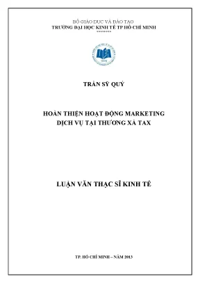 Hoàn thiện marketing dịch vụ tại Thương xá Tax