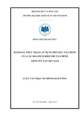 Đánh giá đòn bẩy tài chính doanh nghiệp phi tài chính