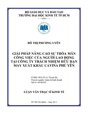 Giải pháp nâng cao sự thỏa mãn công việc cho NLĐ