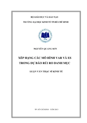 Xếp hạng mô hình VaR và ES trong dự báo rủi ro
