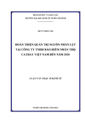 Hoàn thiện quản trị nguồn nhân lực tại Cathay Việt Nam
