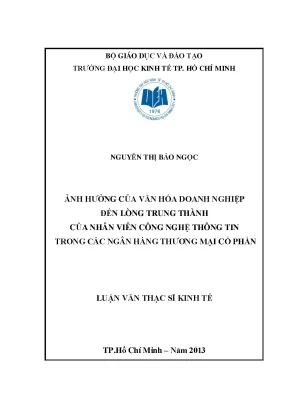 Văn hóa doanh nghiệp và lòng trung thành nhân viên CNTT