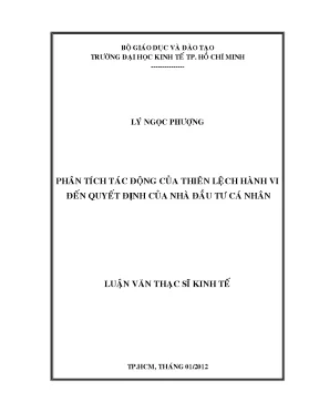 Tác động thiên lệch hành vi đến quyết định đầu tư