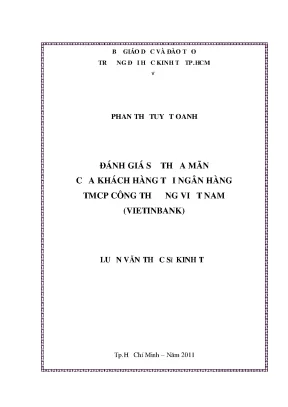 Đánh giá sự thỏa mãn khách hàng tại VietinBank