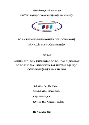 Giác sơ đồ: Nghiên cứu và ứng dụng cho mã hàng 32131N