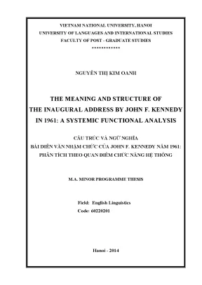 Phân tích Diễn văn Nhậm chức Kennedy: Chức năng Hệ thống