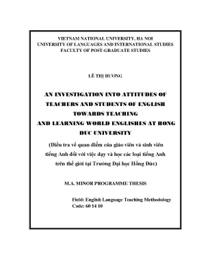Dạy và học World Englishes: Quan điểm GV & SV