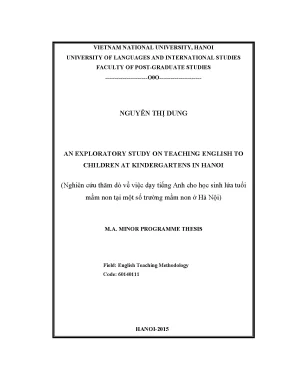 Luận văn: Dạy tiếng Anh cho trẻ mầm non tại Hà Nội