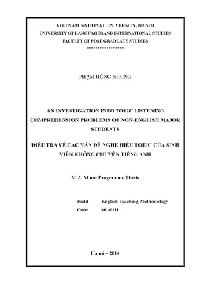 TOEIC Listening: Vấn đề của sinh viên không chuyên Anh