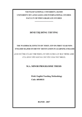 Ảnh hưởng của TOEFL ITP đến động lực học tiếng Anh
