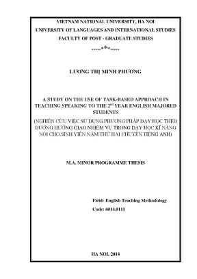 Dạy Kỹ Năng Nói: Nghiên cứu Phương Pháp Task-Based