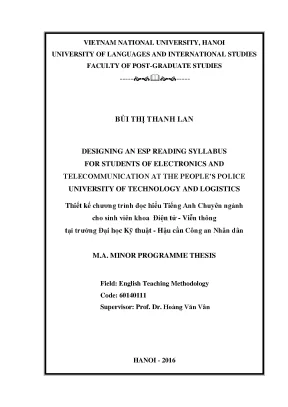 ESP Reading Syllabus: Điện tử & Viễn thông