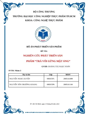 Trà Vối Gừng Mật Ong: Nghiên Cứu và Phát Triển Sản Phẩm