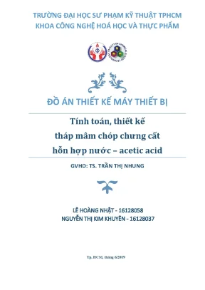 Thiết Kế Tháp Chưng Cất Acetic Acid: Đồ Án Chi Tiết