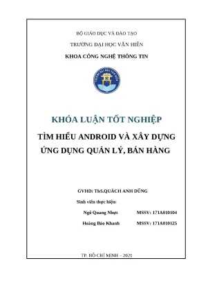 Ứng dụng Android Quản lý Bán hàng: Tìm hiểu & Xây dựng