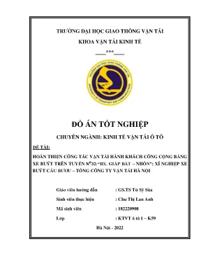 Đồ án Kinh tế Vận tải Ô tô - Xe buýt