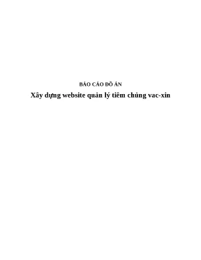 Đồ án website quản lý tiêm chủng vắc xin PHP