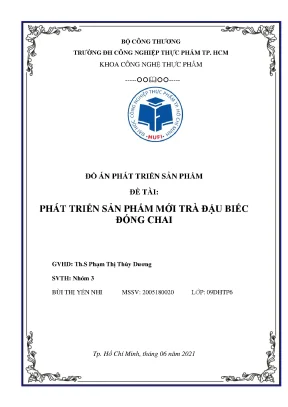 Trà Đậu Biếc Đóng Chai: Đồ Án Phát Triển Sản Phẩm Mới