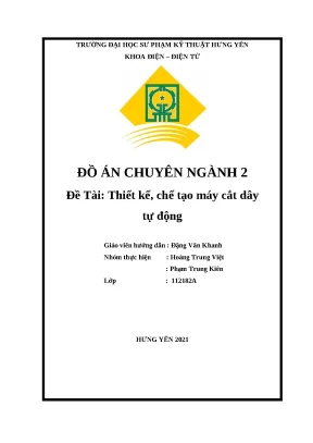 Máy Cắt Dây Tự Động: Thiết Kế và Chế Tạo