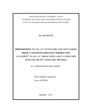 Luận văn giới từ IN ON AT trong tiếng Anh-Việt: Ngữ