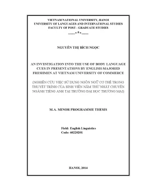 Nghiên cứu ngôn ngữ cơ thể trong thuyết trình tiếng Anh