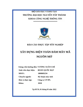 Đồ án điện toán đám mây mã nguồn mở