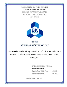 Thiết Kế Hệ RO Nước Đóng Chai 10m3/h