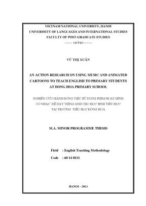 Dạy tiếng Anh cho HS tiểu học bằng phim hoạt hình & nhạc