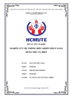 Đồ án phun xăng điện tử dùng siêu tụ điện