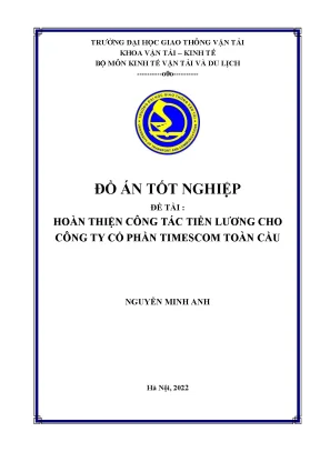 Đồ án kinh tế vận tải ô tô: Hoàn thiện tiền lương