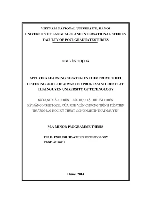 Cải thiện kỹ năng nghe TOEFL bằng chiến lược học tập