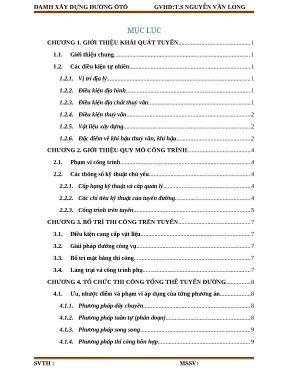 Đồ Án Xây Dựng Đường Ô Tô: Tổng Quan & Thi Công