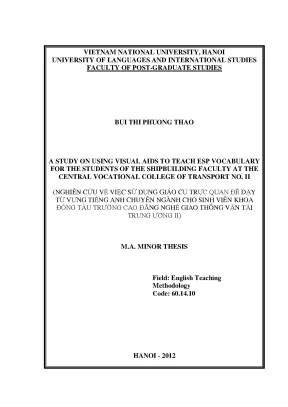 Dạy từ vựng ESP ngành đóng tàu bằng hình ảnh