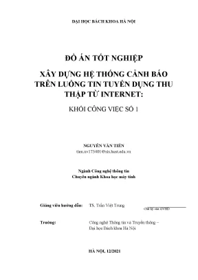 Hệ thống cảnh báo tin tuyển dụng trực tuyến